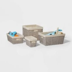 16" x 9" x 6" Woven Twisted Paper Rope Media Basket Gray - Brightroom™ 7 16" x 9" x 6" Woven Twisted Paper Rope Media Basket Gray - Brightroom™ -Brightroom shop GUEST 054d99f6 5bc4 4b73 87f9 e39da675c247 2