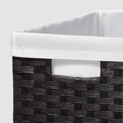 16" x 9" x 6" Lined Woven Media Bin Black - Brightroom™ 4 16" x 9" x 6" Lined Woven Media Bin Black - Brightroom™ - Image 2
