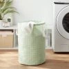 Scrunchable Round Laundry Hamper Green Stitch Grid - Brightroom™ -Brightroom shop GUEST 07f14b1b 5e23 459e b82d 742d90a4165f