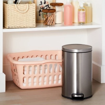 12L Round Step Trash Can - Brightroom™ Silver 3 12L Round Step Trash Can - Brightroom™ Silver