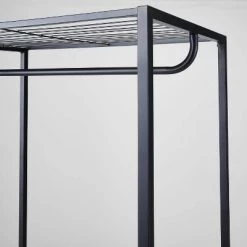 Two Shelf Wardrobe Black Metal with Natural Wood - Brightroom™ -Brightroom shop GUEST 1a844317 26ac 4558 a0d2 742829984a25