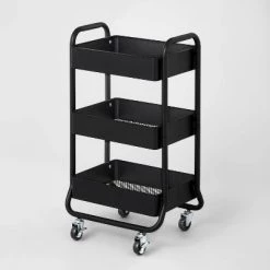 3 Tier Metal Utility Cart - Brightroom™ Black -Brightroom shop GUEST 22276990 d580 4374 ad13 07604bb70246