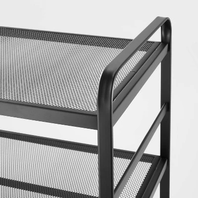 2 Tier Shoe Rack Metal Mesh - Brightroom™ Black 4 2 Tier Shoe Rack Metal Mesh - Brightroom™ Black - Image 2