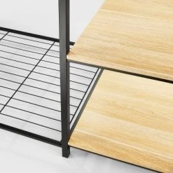 Freestanding Wardrobe Black Metal with Natural Wood - Brightroom™ -Brightroom shop GUEST 48b66d05 ed3a 402b 9089 5c184a5fbb96