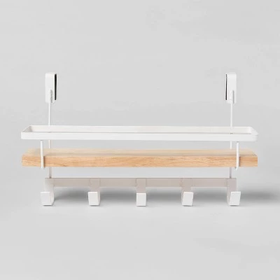 Shelf Rack with 5 Hooks - Brightroom™ Brushed Nickel 7 Shelf Rack with 5 Hooks - Brightroom™ Brushed Nickel - Image 5