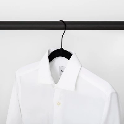 30pk Suit Flocked Hangers - Brightroom™ Black 3 30pk Suit Flocked Hangers - Brightroom™ Black