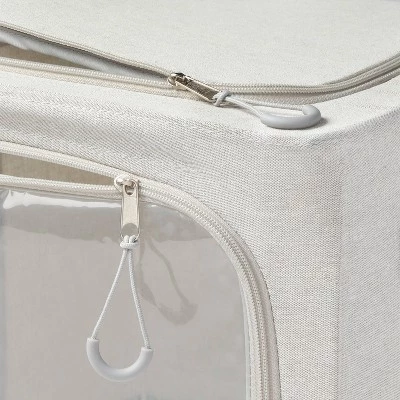 Set of 2 Zipper Fabric Storage Cubes Gray - Brightroom™ 4 Set of 2 Zipper Fabric Storage Cubes Gray - Brightroom™ - Image 2