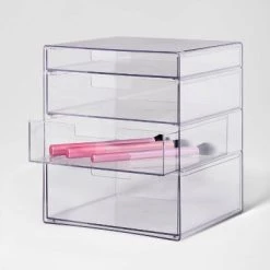 4 Drawer Stackable Countertop Organizer Clear - Brightroom™ -Brightroom shop GUEST 7c60f282 599e 4e9d 98d3 73247b19dd62