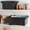 12gal Medium Latching Storage Tote Black - Brightroom™
