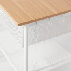 Metal Storage Cart with Mesh Drawer and Wood Top - Brightroom™ White 7 Metal Storage Cart with Mesh Drawer and Wood Top - Brightroom™ White -Brightroom shop GUEST 8c9bc8f3 e0b2 40e9 86cf 9d29fff411c5