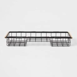 Metal Bathtub Caddy with Wood Handles - Brightroom™ Matte Black -Brightroom shop GUEST 923e8486 a4a4 45b8 bab0 811c8f0563d3