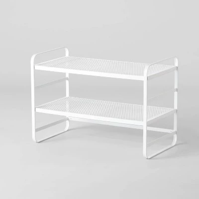 2 Tier Shoe Rack Metal Mesh - Brightroom™ Black 6 2 Tier Shoe Rack Metal Mesh - Brightroom™ Black - Image 4