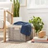14.75" x 13" x 11" Large Lined Woven Milk Crate Gray - Brightroom™ -Brightroom shop GUEST 9c44cd5d adbb 4edc b1fe 5375bb59386c