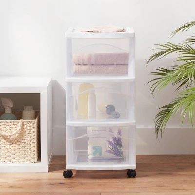 3 Drawer Medium Cart White - Brightroom™ 3 3 Drawer Medium Cart White - Brightroom™
