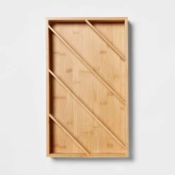 Bamboo 5 Compartment Slanted Tools & Gadget Drawer Organizer Light Yellow - Brightroom™ -Brightroom shop GUEST a60cfae6 4c7c 4b2d a87f 8d57f967d43e