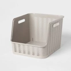 Wave Open Front Bin - Brightroom™ White -Brightroom shop GUEST ab740cca d2bc 4309 9bb2 99d0e70afb8b
