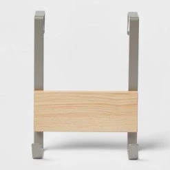 Small over the Door Hook with Wood 2 Hooks - Brightroom™ Brushed Nickel -Brightroom shop GUEST ac84720b fcd3 484d b57e bdee1936f7e7