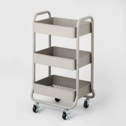 3 Tier Metal Utility Cart - Brightroom™ Black -Brightroom shop GUEST b751237f 152d 4bb9 85de 6c42ef255a3f