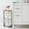 Small Space Storage Cabinet Brushed Nickel Metal - Brightroom™ -Brightroom shop GUEST cd373df9 28a2 4173 9b5a 1f4c70cfdce3