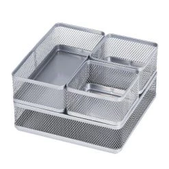 Mesh Desk Organizer Silver - Brightroom™