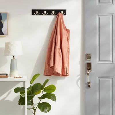 Modern Octopus 4 Rail Nickel Hooks Black - Brightroom™ 3 Modern Octopus 4 Rail Nickel Hooks Black - Brightroom™