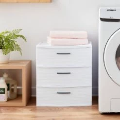 3 Drawer Wide Tower White - Brightroom™