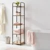 Tall Bath Wood Storage Towel Black Metal - Brightroom™ -Brightroom shop GUEST d553eee9 e830 4f2d 8241 ad6358a943c8