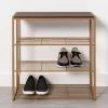 4 Tier Shoe Rack Brass with Walnut Wood - Brightroom™ -Brightroom shop GUEST e31dce3a bdeb 4fd6 b72c 1d264900f33c