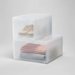 Stackable Large Bin Front Opening Clear Plastic - Brightroom™ 7 Stackable Large Bin Front Opening Clear Plastic - Brightroom™ -Brightroom shop GUEST efb57f42 148f 464d bd5a 362b33822f7d