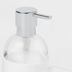 Plastic Soap Pump with Silicone Holder with Caddy & Tray White - Brightroom™ -Brightroom shop GUEST f322c1f1 0ec8 49b4 b07f 79a4a9dfa233