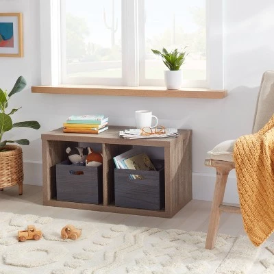 2 Cube Organizer - Brightroom™ Black Oak 3 2 Cube Organizer - Brightroom™ Black Oak