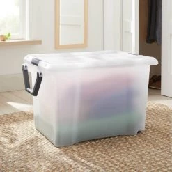128qt Extra Large Wheeled Latching Storage Box - Brightroom™